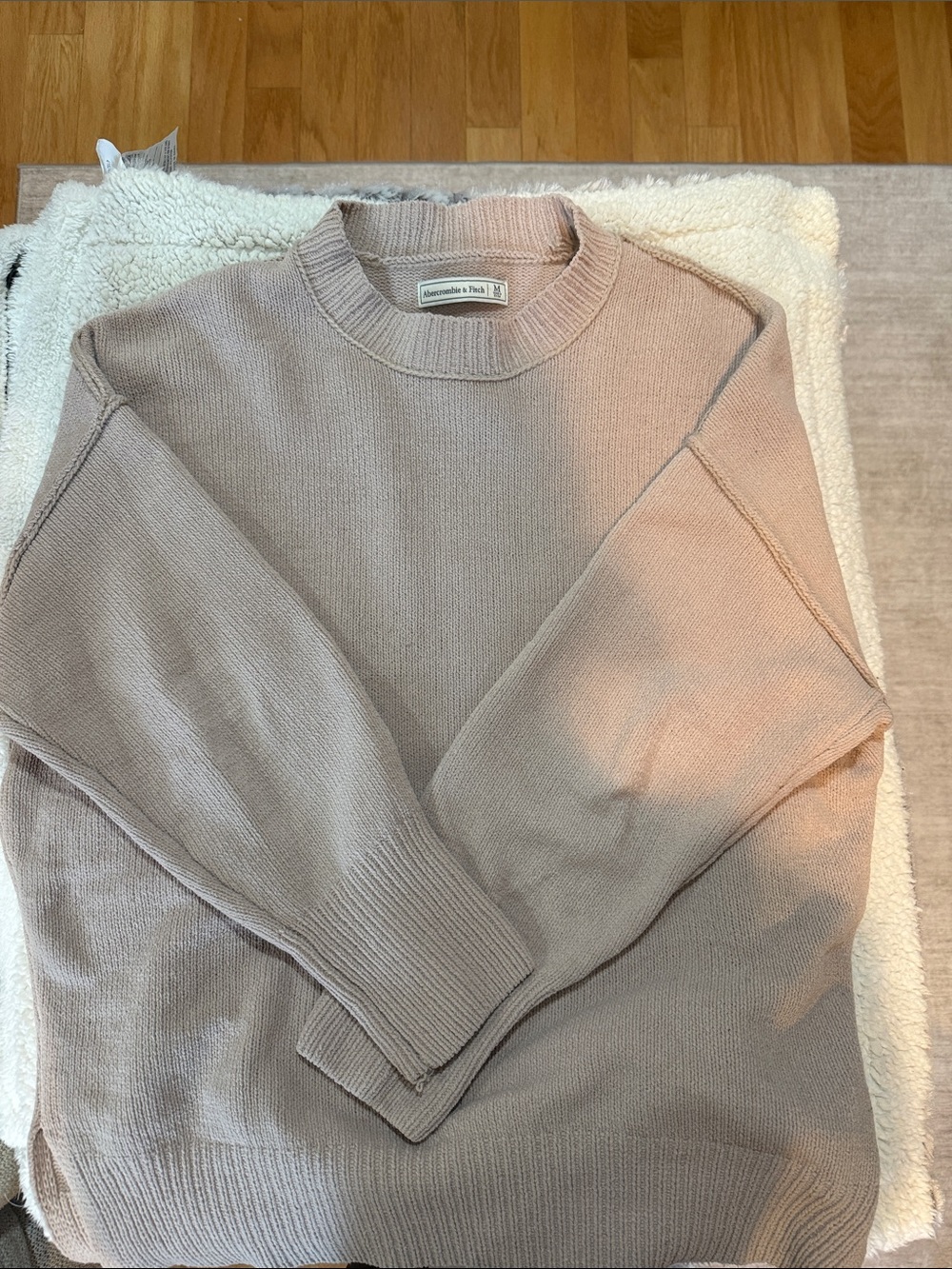 Abercrombie & Fitch Women's Crewneck Sweater in Light Brown